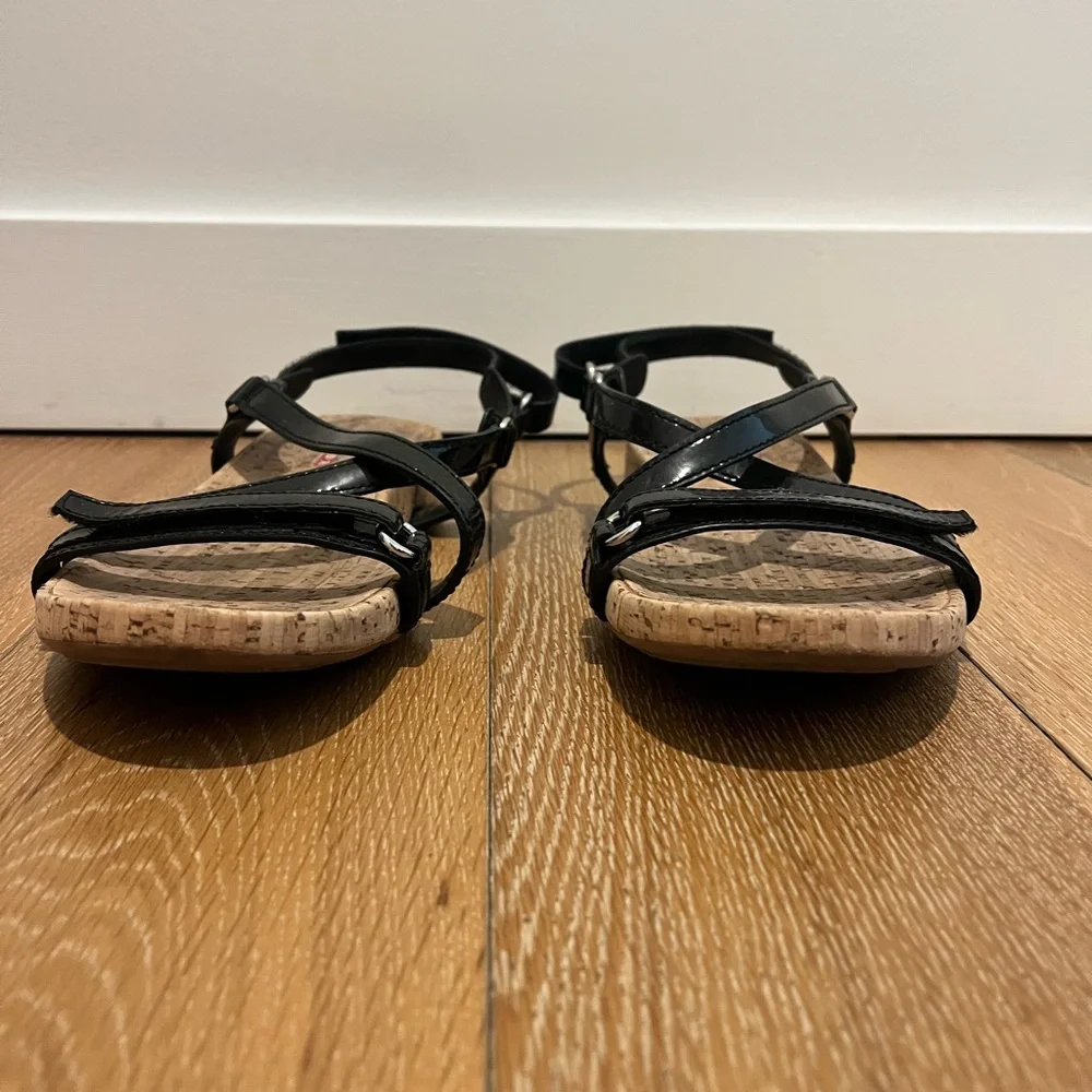 Prada Sport Black Cork Sandals used Velcro - Picture 4 of 8